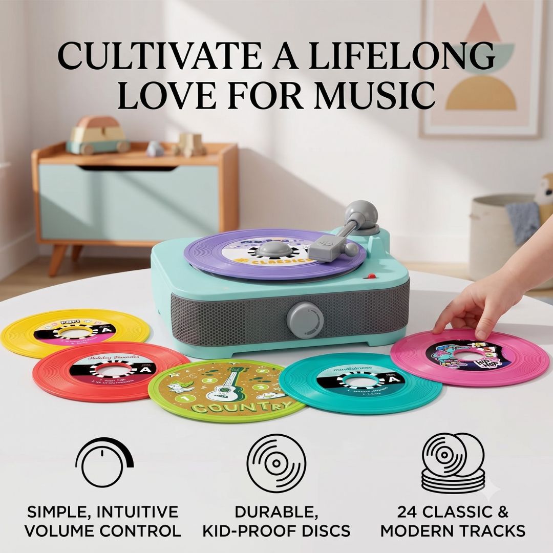 Kids Retro Record Player