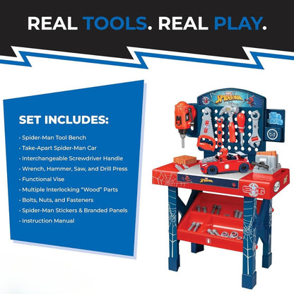 Mini Spiderman Kids Tool Bench