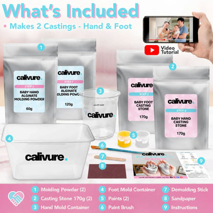Baby Footprint and Hand Casting Kit